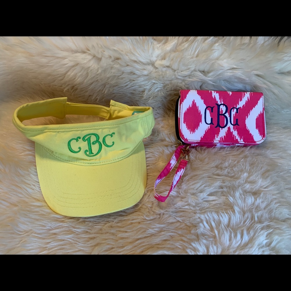 CBC Monogrammed Wristlet and Visor